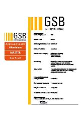 GSB International Master Zertifikat Alluminium